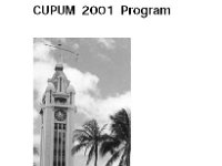 CUPUM 2001, Honolulu, USA