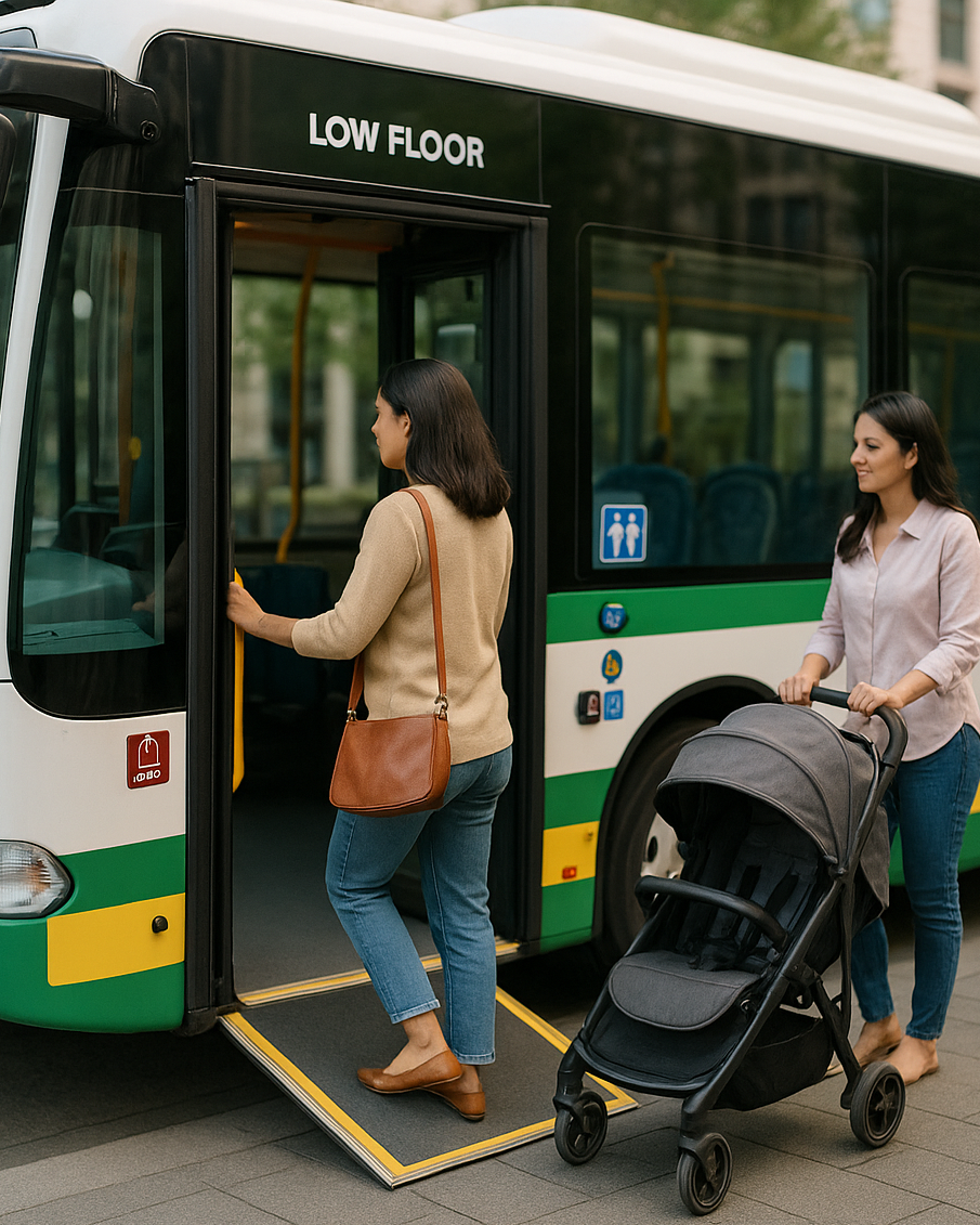 Barrier-free buses